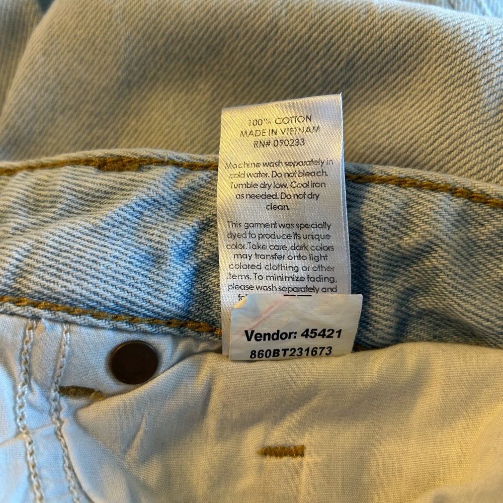 Pacsun Pacific Sunwear light wash low rise baggy distressed jean size 29 - Picture 6 of 10